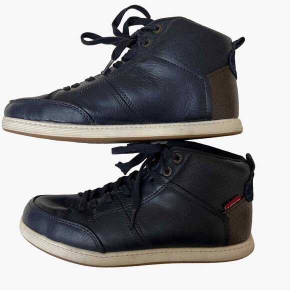 Levi's Boys‎ Shoes High Top Sneakers Size 5 Blue Logo Tag Synthetic Materials - Picture 1 of 9